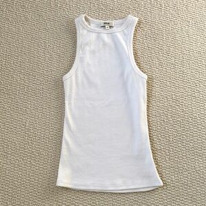 Agolde Ribbed Classic White Tank